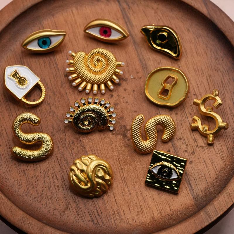 Vintage Metal Button Heart Sha - Embellish Craft ulasan dan harga