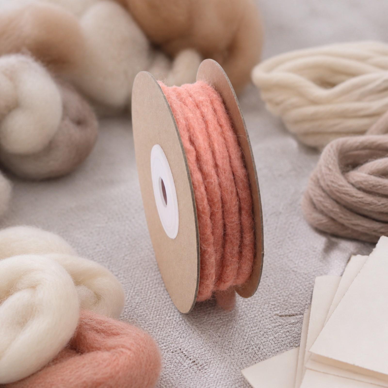 Pure Wool Felt Ribbon Round Co - Cord Trim Twisted ulasan dan harga