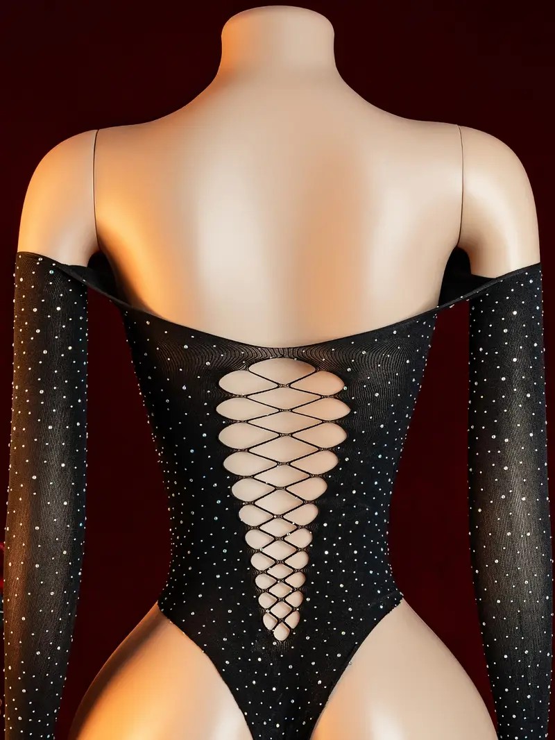 Rhinestone Fishnet Hollow Baby - Crystal Mesh Fabric ulasan dan harga