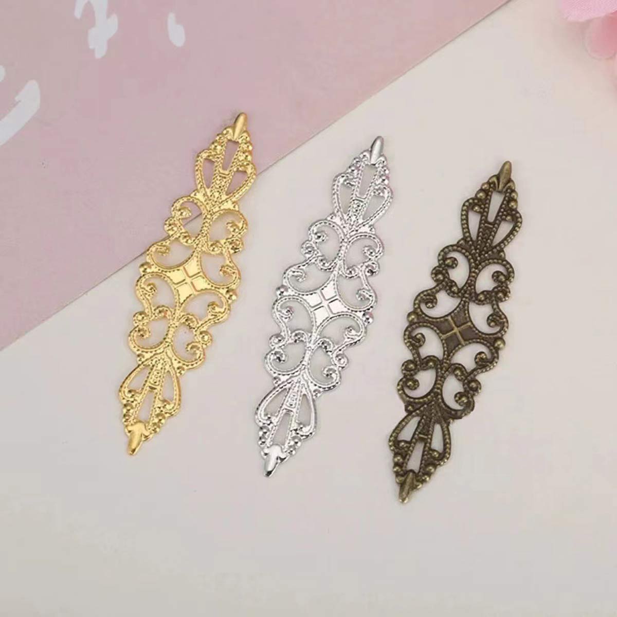 200PCS Hollow Rhombus Charm Fi - Embellish Craft ulasan dan harga