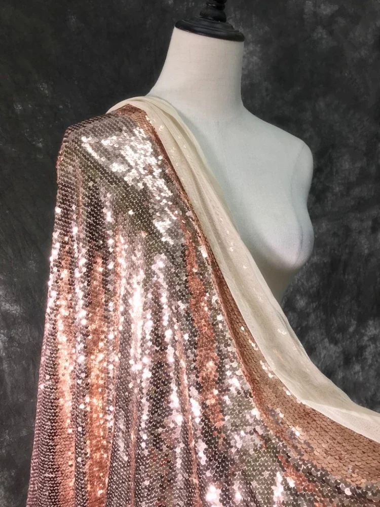 Mesh Sequin Fabric Matte Elast - Crystal Mesh Fabric ulasan dan harga