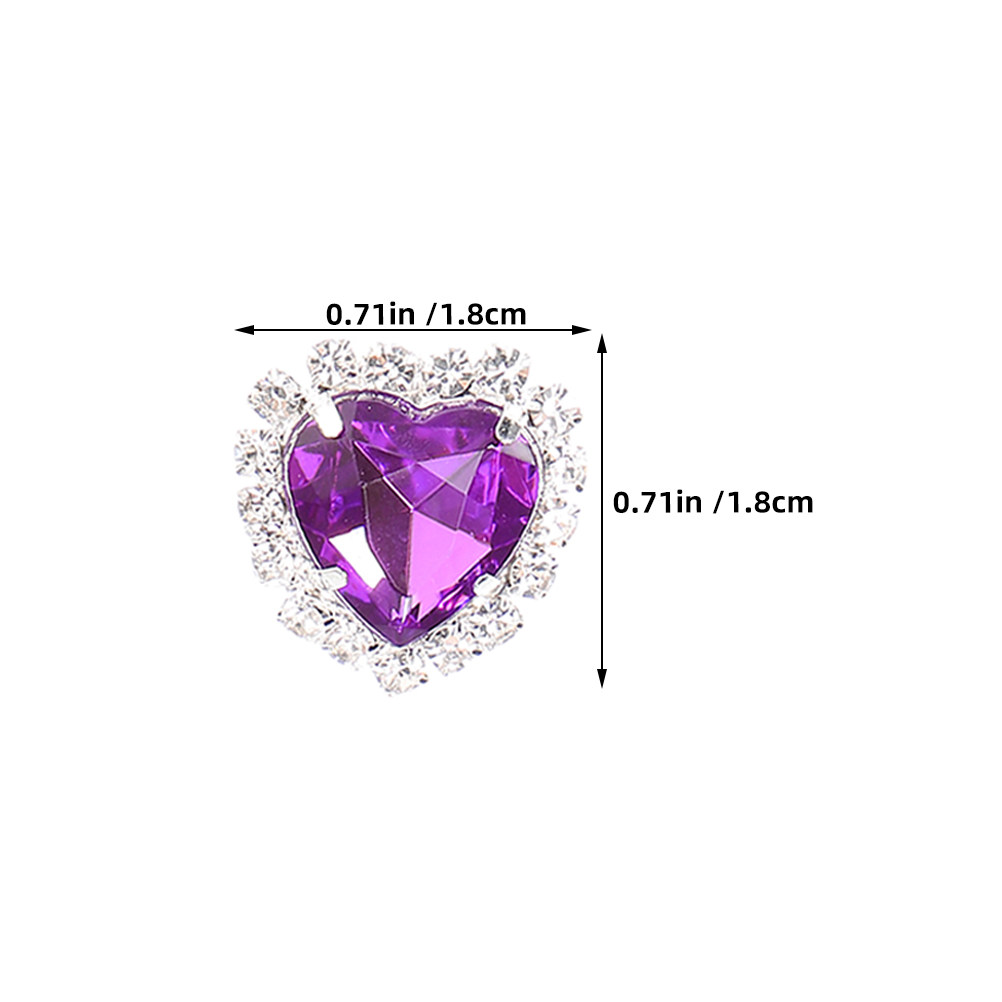 30Pcs Heart Rhinestones Sew-on - Sew On Rhinestone ulasan dan harga