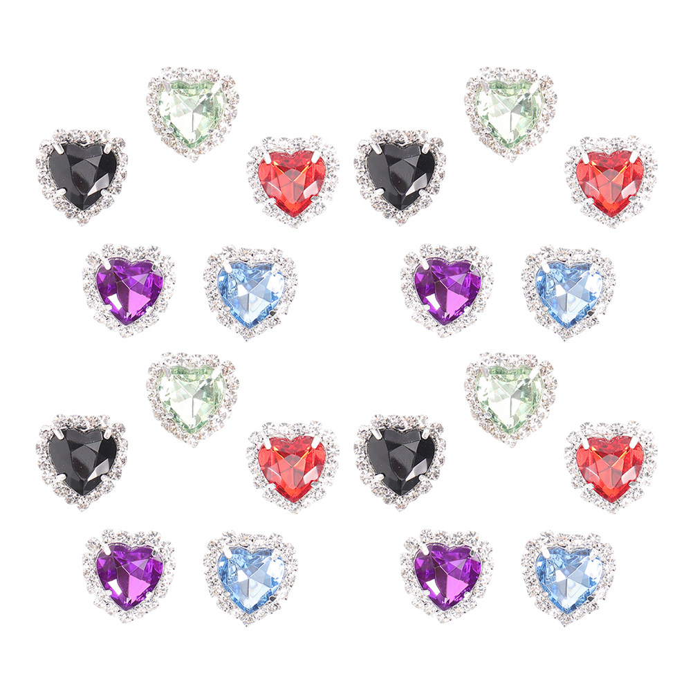30Pcs Heart Rhinestones Sew-on - Sew On Rhinestone ulasan dan harga