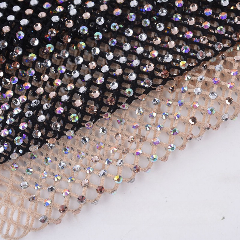 50x120cm Sewing Rhinestones Me - Crystal Mesh Fabric ulasan dan harga