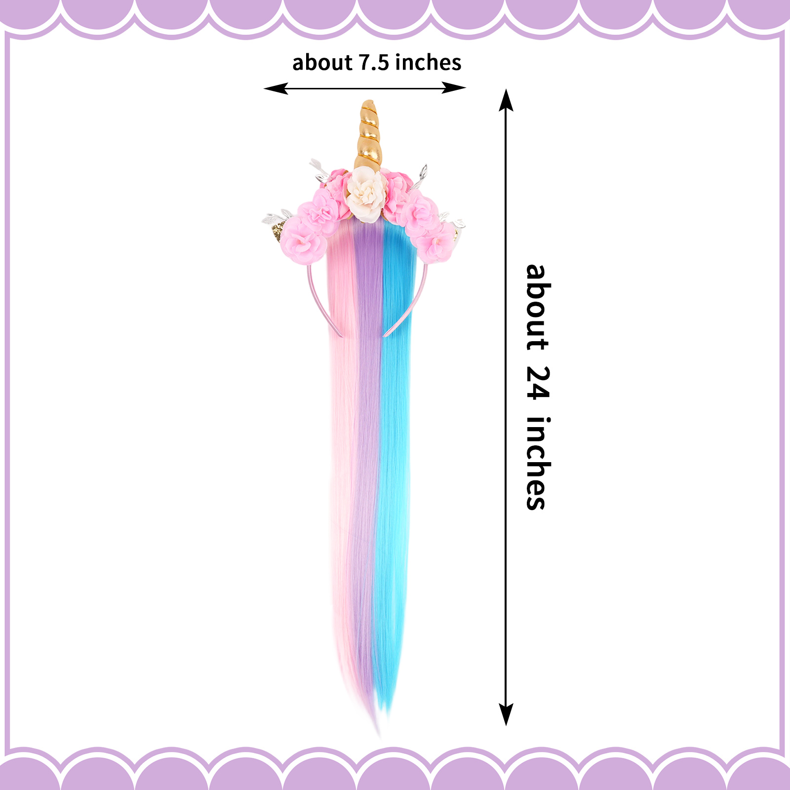 Rainbow Unicorn Lace Gradient  - Tassel Fringe Trim ulasan dan harga