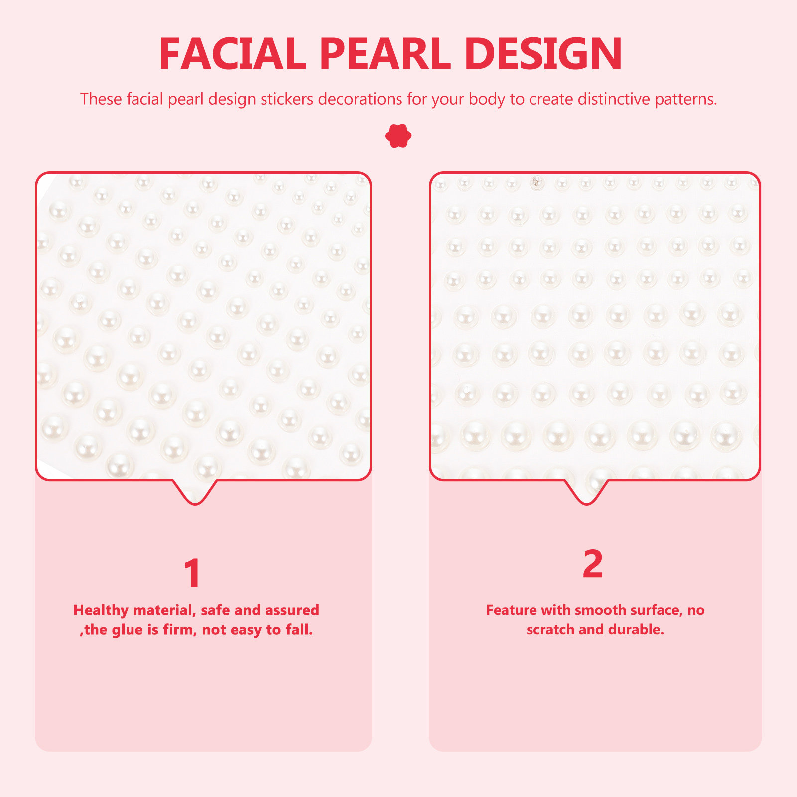 5Pcs Pearl Face Stickers Adhes - Embellish Craft ulasan dan harga
