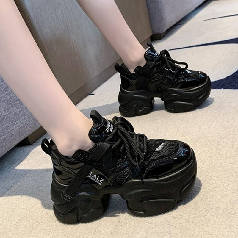 Women Mesh Chunky Sneakers New - Crystal Mesh Fabric ulasan dan harga