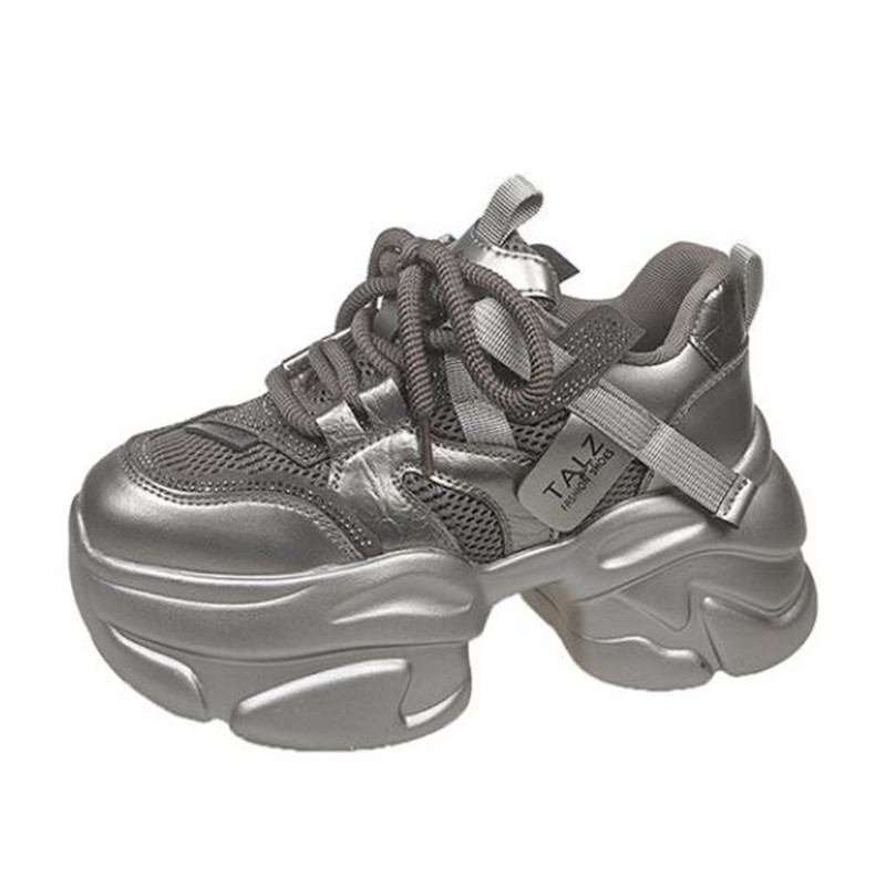 Women Mesh Chunky Sneakers New - Crystal Mesh Fabric ulasan dan harga