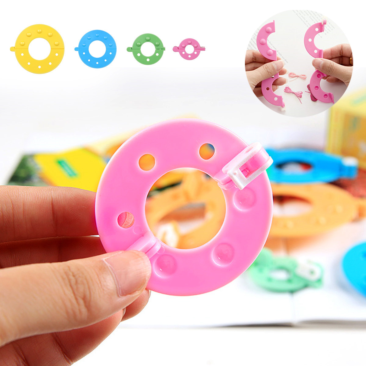 8Pcs Fluff Ball Maker 4 Sizes  - Pom Pom Maker Tool ulasan dan harga