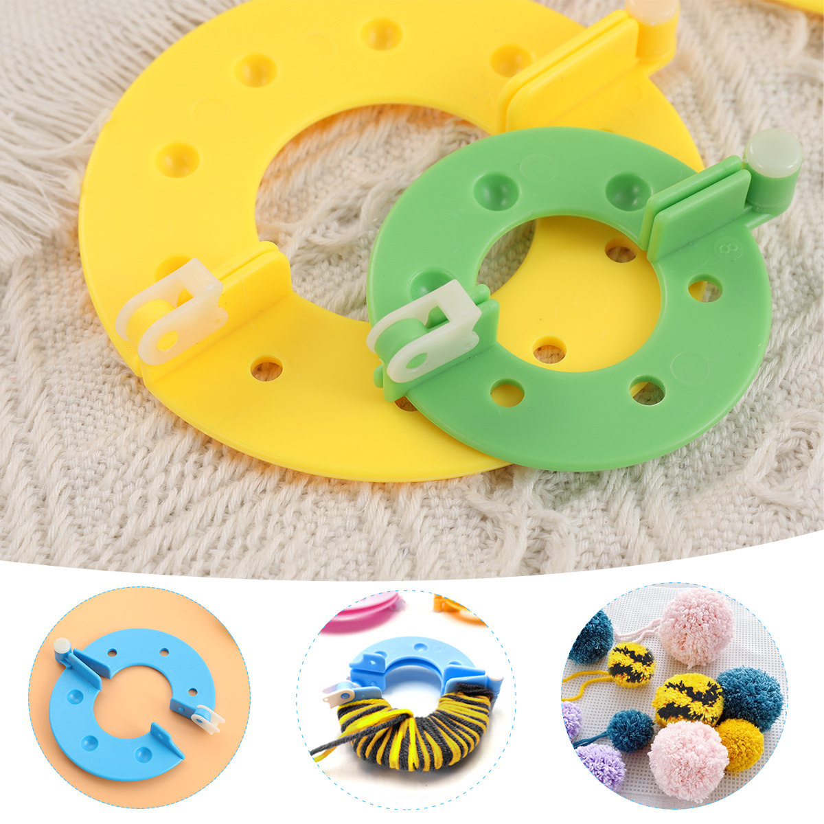 8Pcs Fluff Ball Maker 4 Sizes  - Pom Pom Maker Tool ulasan dan harga