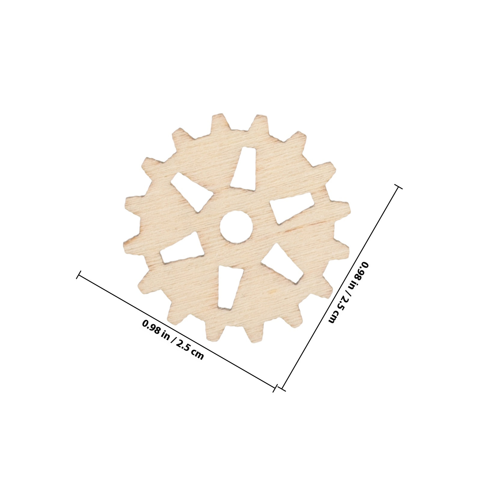 100Pcs Wood Gear Craft Pieces  - Embellish Craft ulasan dan harga