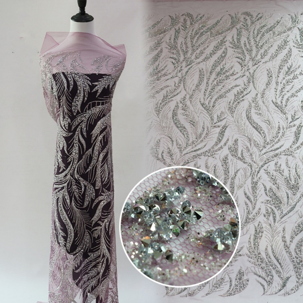 10 Hot Stamping Powder Pattern - Crystal Mesh Fabric ulasan dan harga