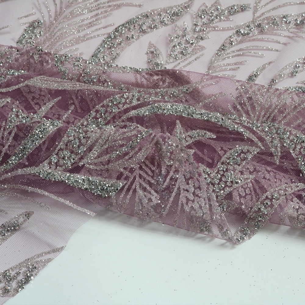 10 Hot Stamping Powder Pattern - Crystal Mesh Fabric ulasan dan harga